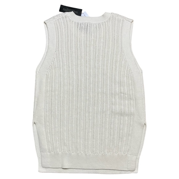 Banana Republic Wm’s Open Stitch Tank NWT In White Sz M - Picture 7 of 13